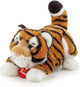 Trudi - classic puppy knuffel tijger bruce 14 cm - handgemaakt in italie - hoge kwaliteit pluche knuffel - knuffeldier voor jongens en meisjes - oranje wit zwart - 14x14x23 cm maat l