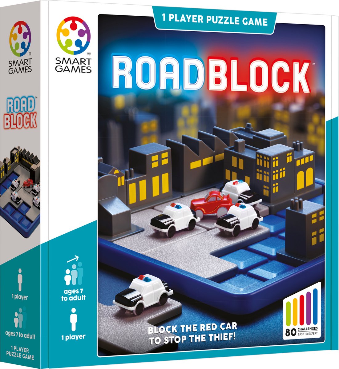 Blocco stradale con giochi intelligenti - gioco di pensiero logico - 80 sfide educative criminali per la polizia - gioco solista rompicapo spaziale - da 7 anni