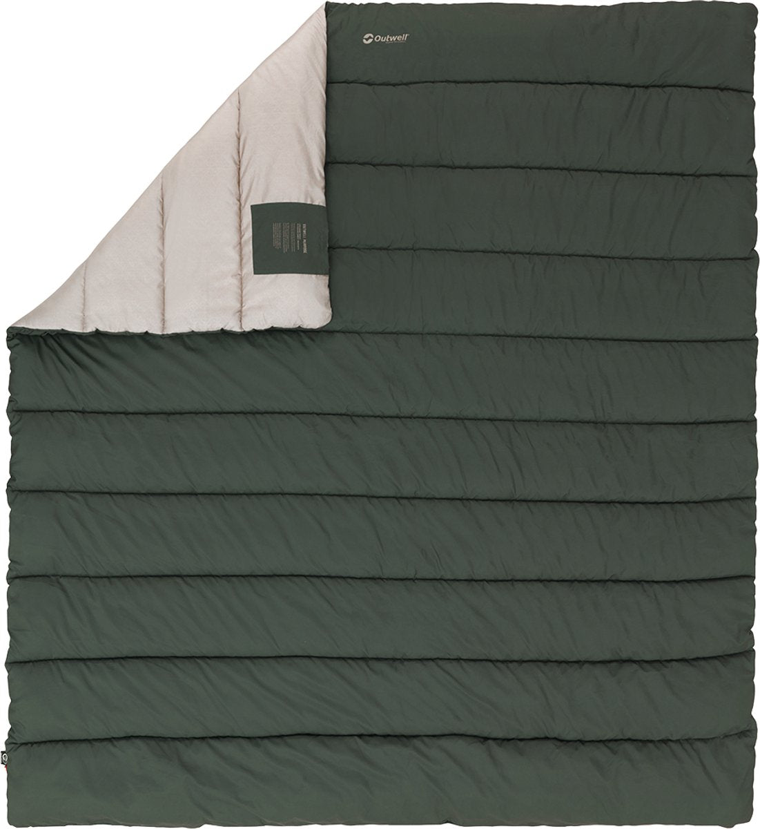 Outwell campion duvet double slaapzak dekbed 2 persoons 220 x200 cm groen