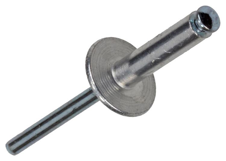 Mack 1020320 - 40 grapas ciegas aluminio cabeza ancha 4.8x20mm | 3 piezas