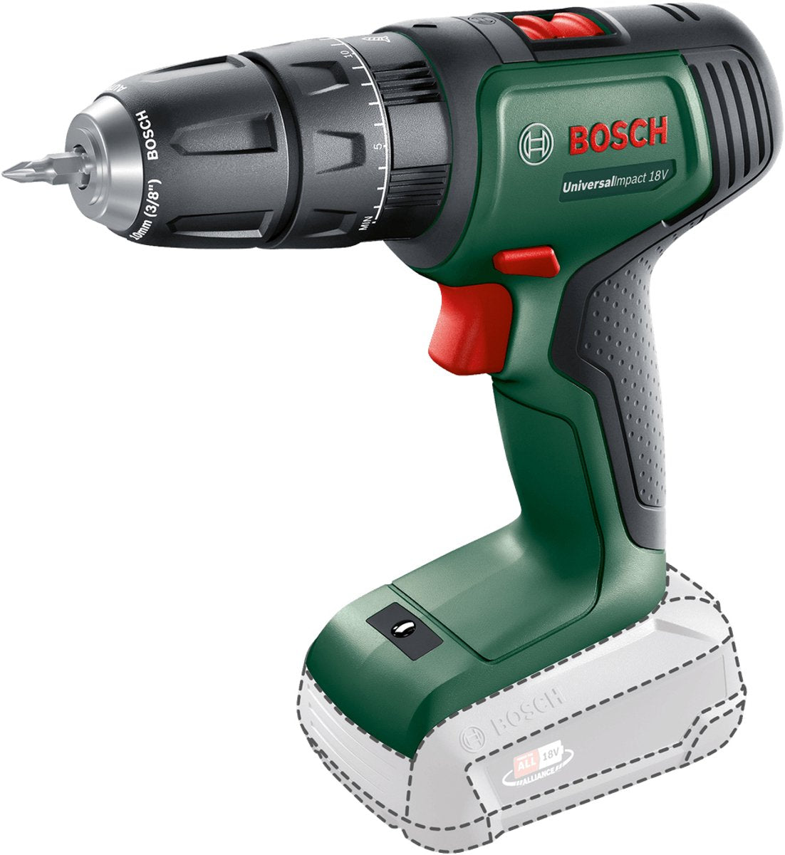 Trapano avvitatore a percussione Bosch universalimpact 18 - senza batteria da 18 V e caricabatterie
