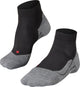Falke ru4 short anti-blaar katoen functioneel materiaal hardloopsokken dames zwart - maat 35-36