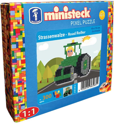 Set mosaico Ministeck per veicoli da cantiere - rullo compressore - piccola scatola - 400 pietre.