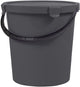 Secchio Plast Team Berry da 5 l con coperchio e manico, grigio scuro