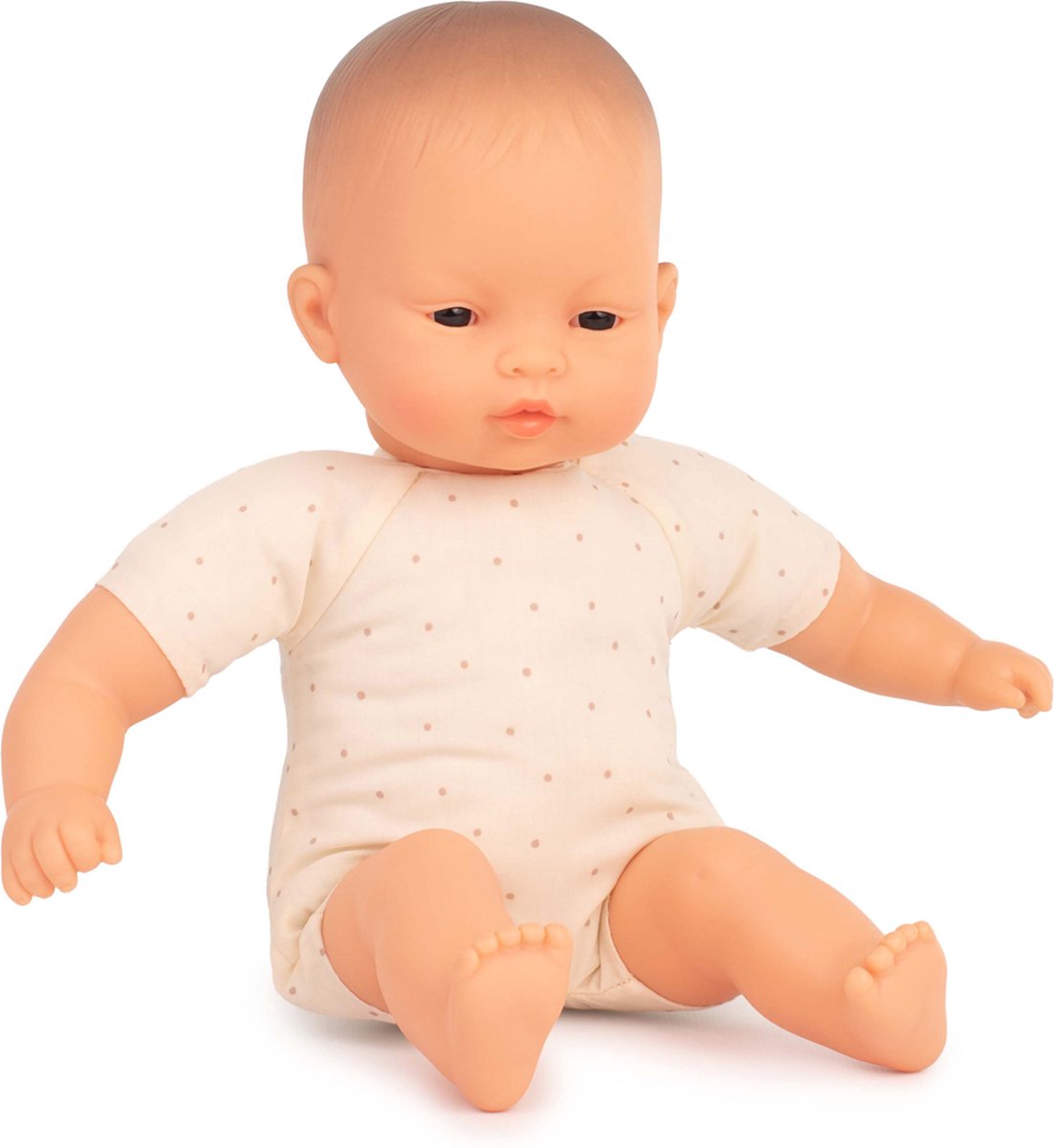 Bambolina Miniland con corpo in stoffa - asiatica 32cm - con profumo di vaniglia - impermeabile - 10 mesi