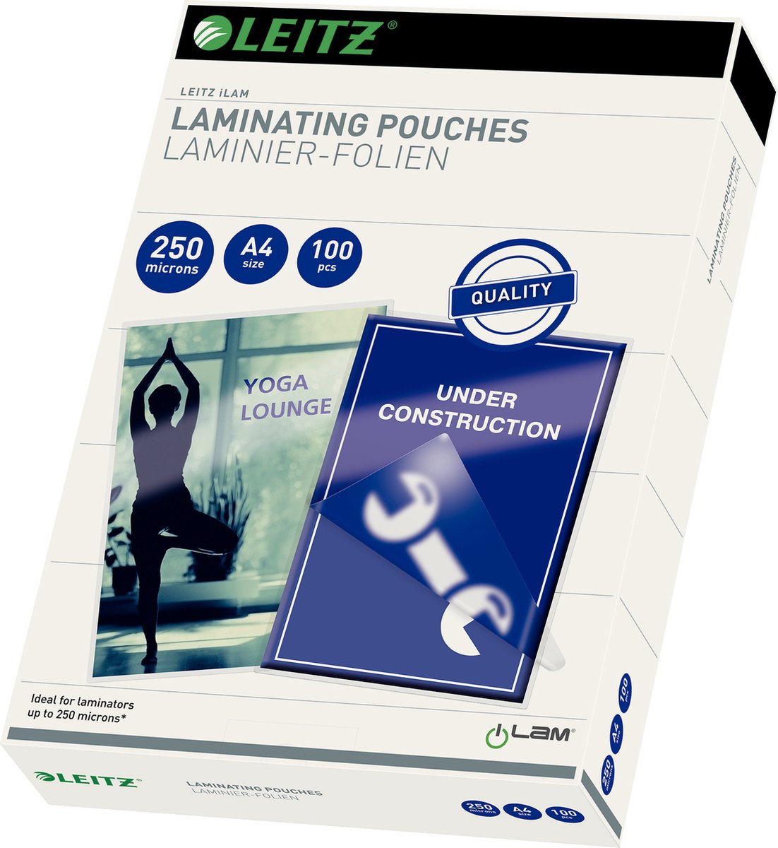 Leitz ilam - buste di plastificazione - a4 - 250 micron - 100 pezzi