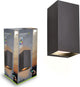 Eglo connect.z eremitana-z lampada da parete smart da esterno - gu10 - 24 cm - nero - luce bianca rgb orientabile - dimmerabile - zigbee