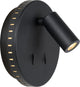 Lucide bentjer - bedlamp wandlamp - ø 14 cm - led - 3000k - zwart