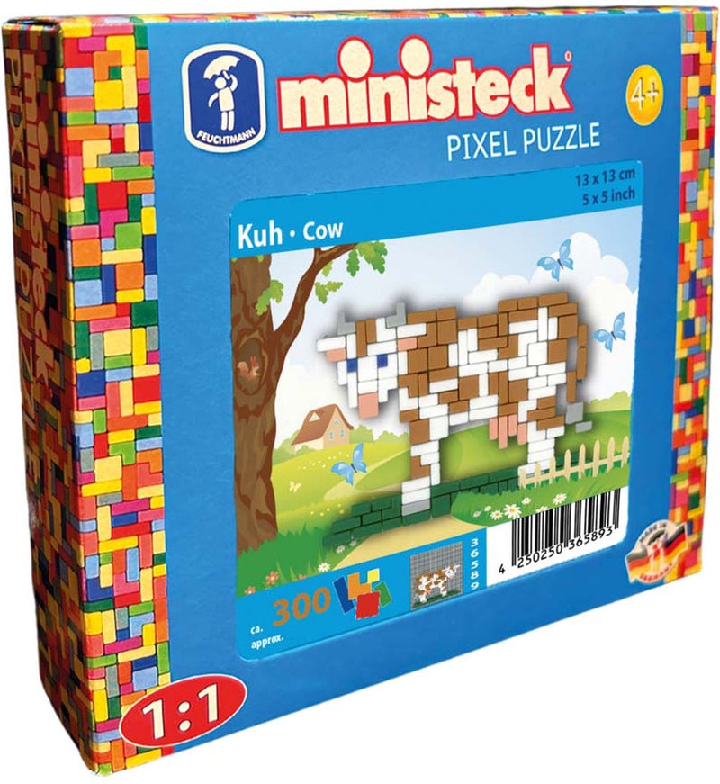 Set de construcción de vacas de granja Ministeck - caja pequeña - 300 piezas.