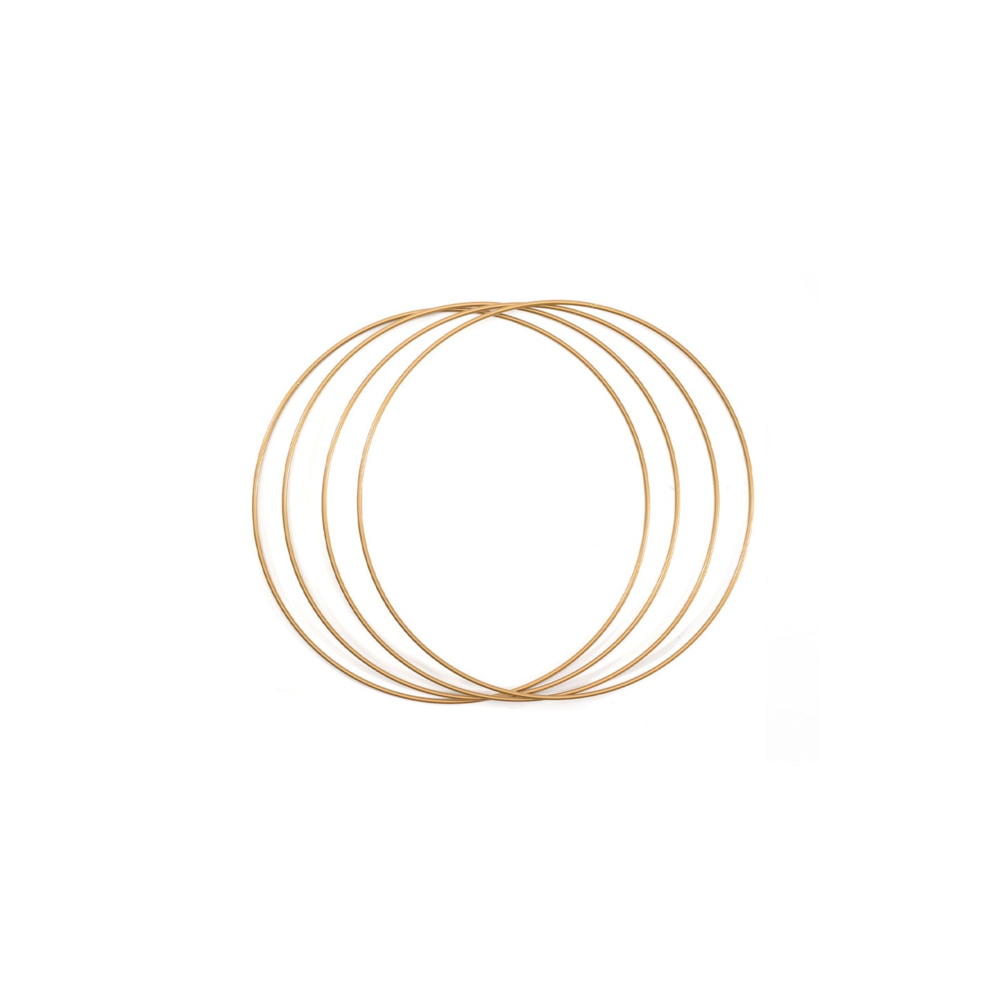 Vaessen creative • metalen ringen set ø20cm 3mm antiek goud 4x