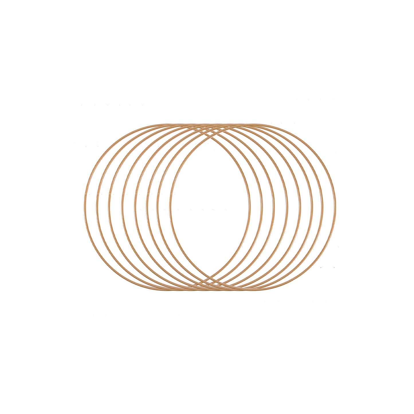 Vaessen creative • set di anelli in metallo ø20 cm 3 mm oro antico 8x