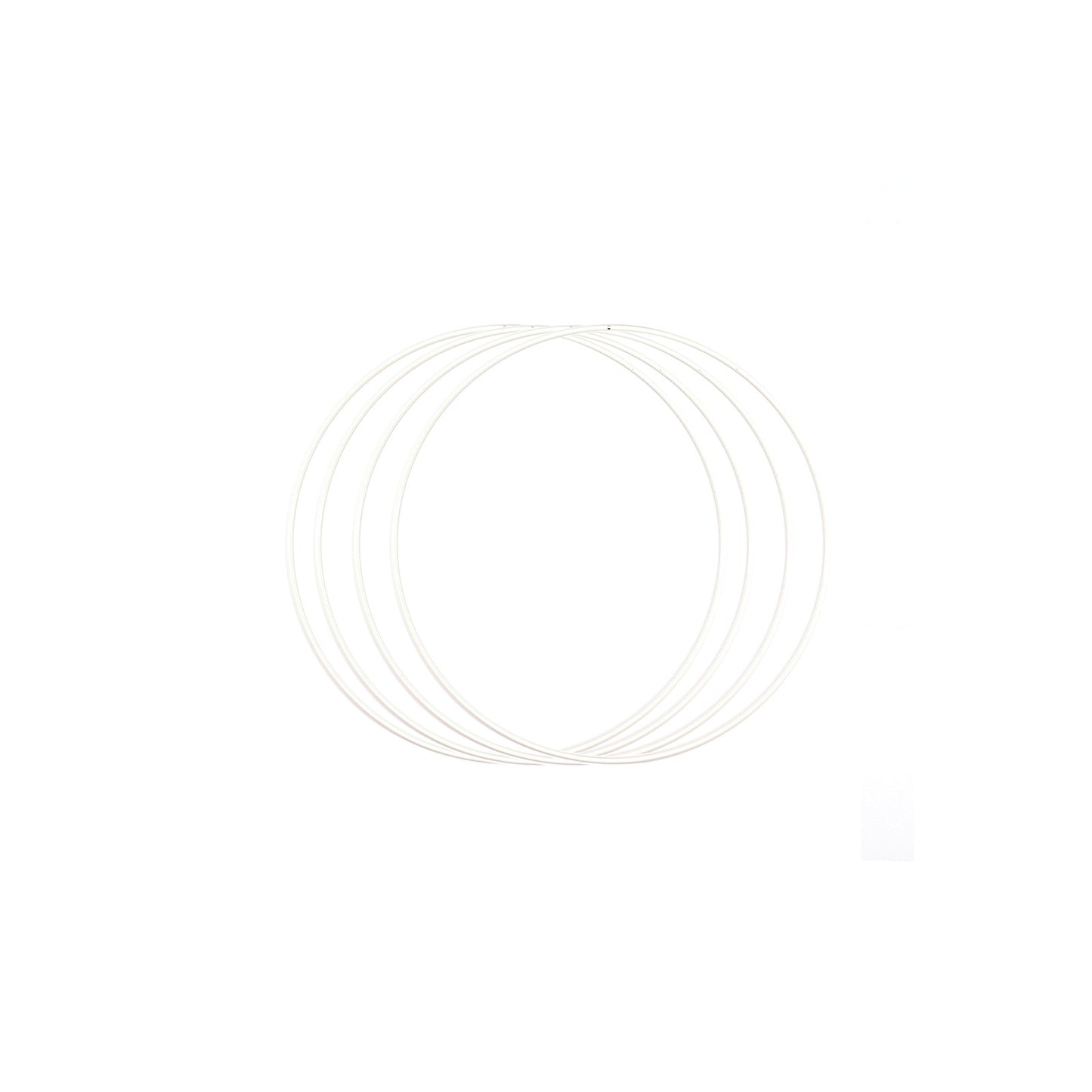 Vaessen creative • set di anelli di metallo ø20cm 3mm bianco 4x