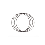 Vaessen creative • metalen ringen set ø20cm 3mm zwart 4x - afbeelding 1