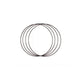 Vaessen creative • juego de anillos de metal ø20cm 3mm negro 4x