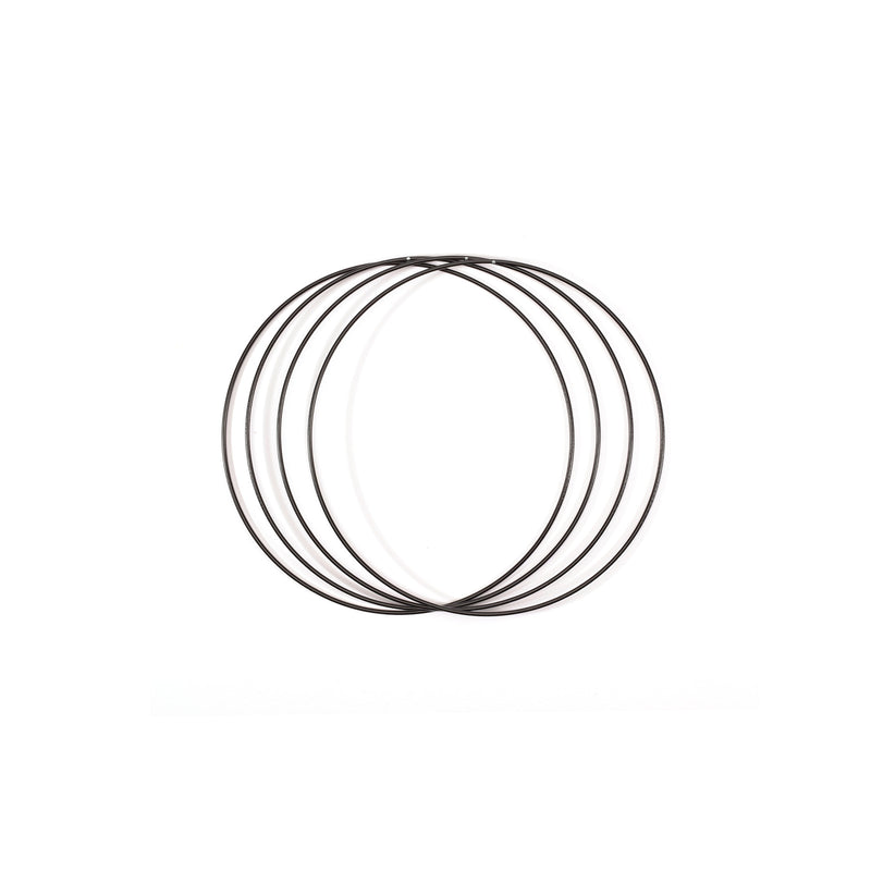 Vaessen creative • set anelli in metallo ø20cm 3mm nero 4x