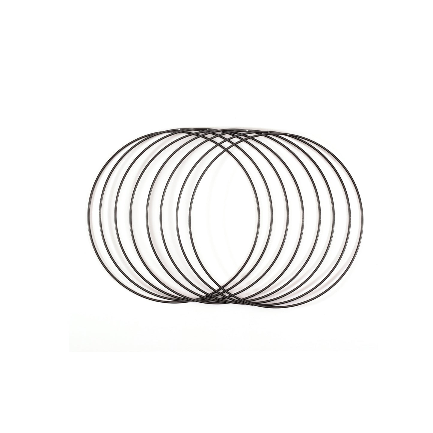 Vaessen creative • set anelli in metallo ø20cm 3mm nero 8x