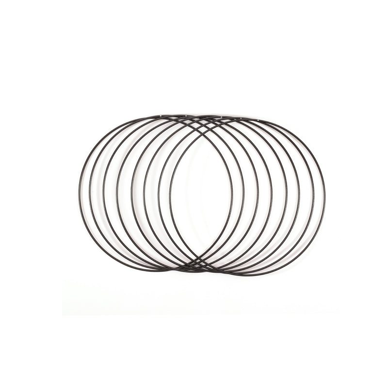 Vaessen creative • set anelli in metallo ø20cm 3mm nero 8x