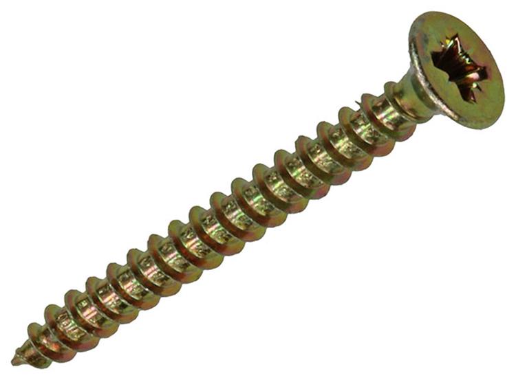Mack 1020080 - tornillo para aglomerado con cabeza amarilla con 200 piezas 3,0 x 30 mm | 5 piezas