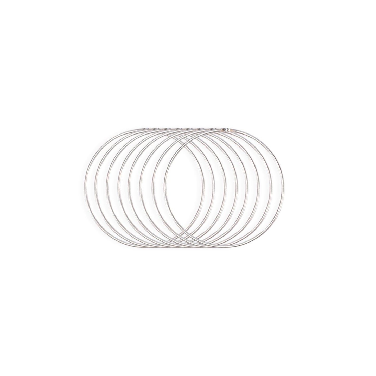 Vaessen creative • set anelli di metallo ø10cm 3mm argento 8x