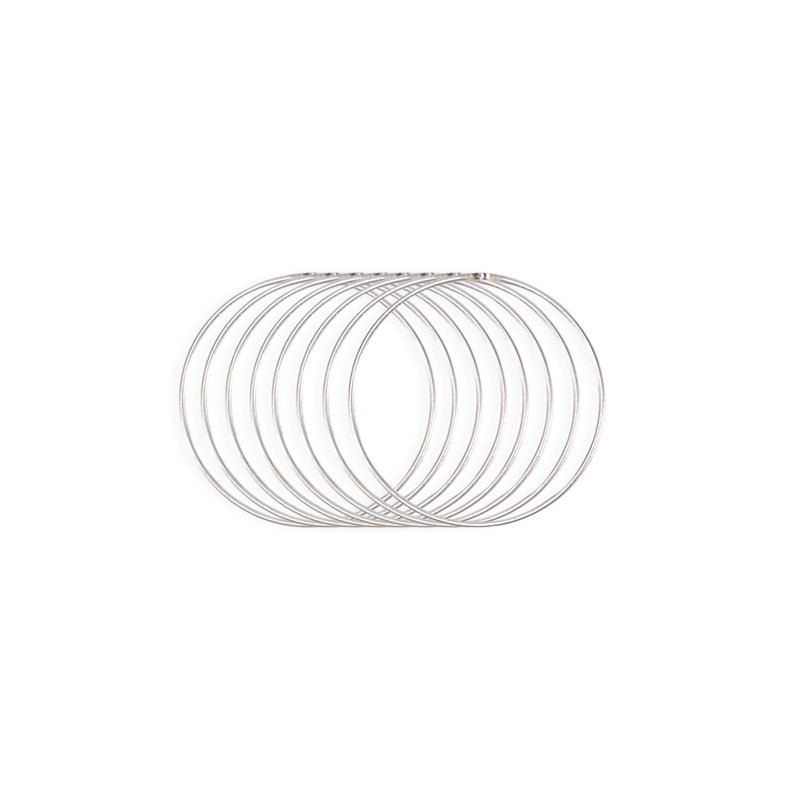 Vaessen creative • metalen ringen set ø10cm 3mm zilver 8x