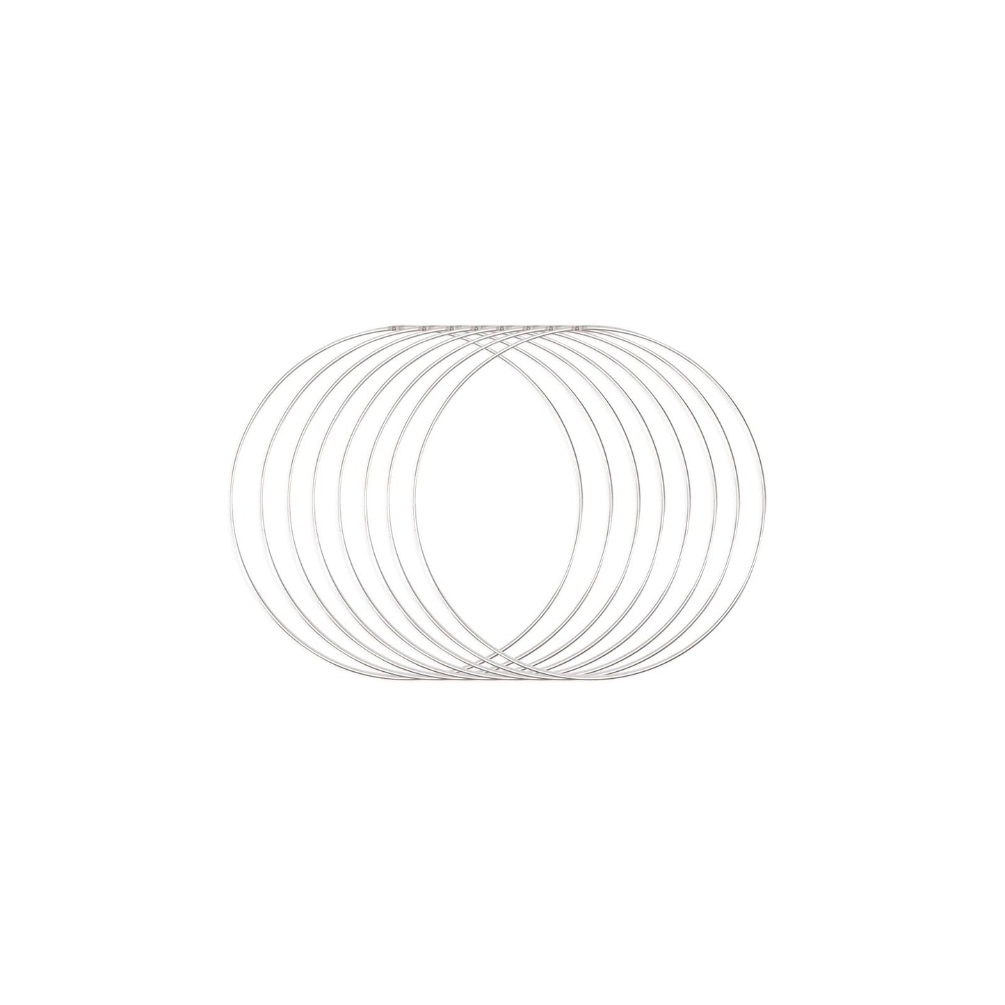 Vaessen creative • juego de anillos de metal ø15cm 3mm plata 8x