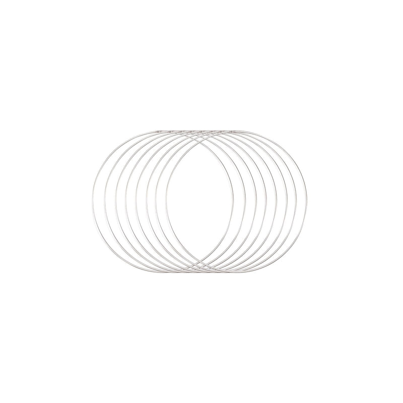 Vaessen creative • set anelli di metallo ø15cm 3mm argento 8x