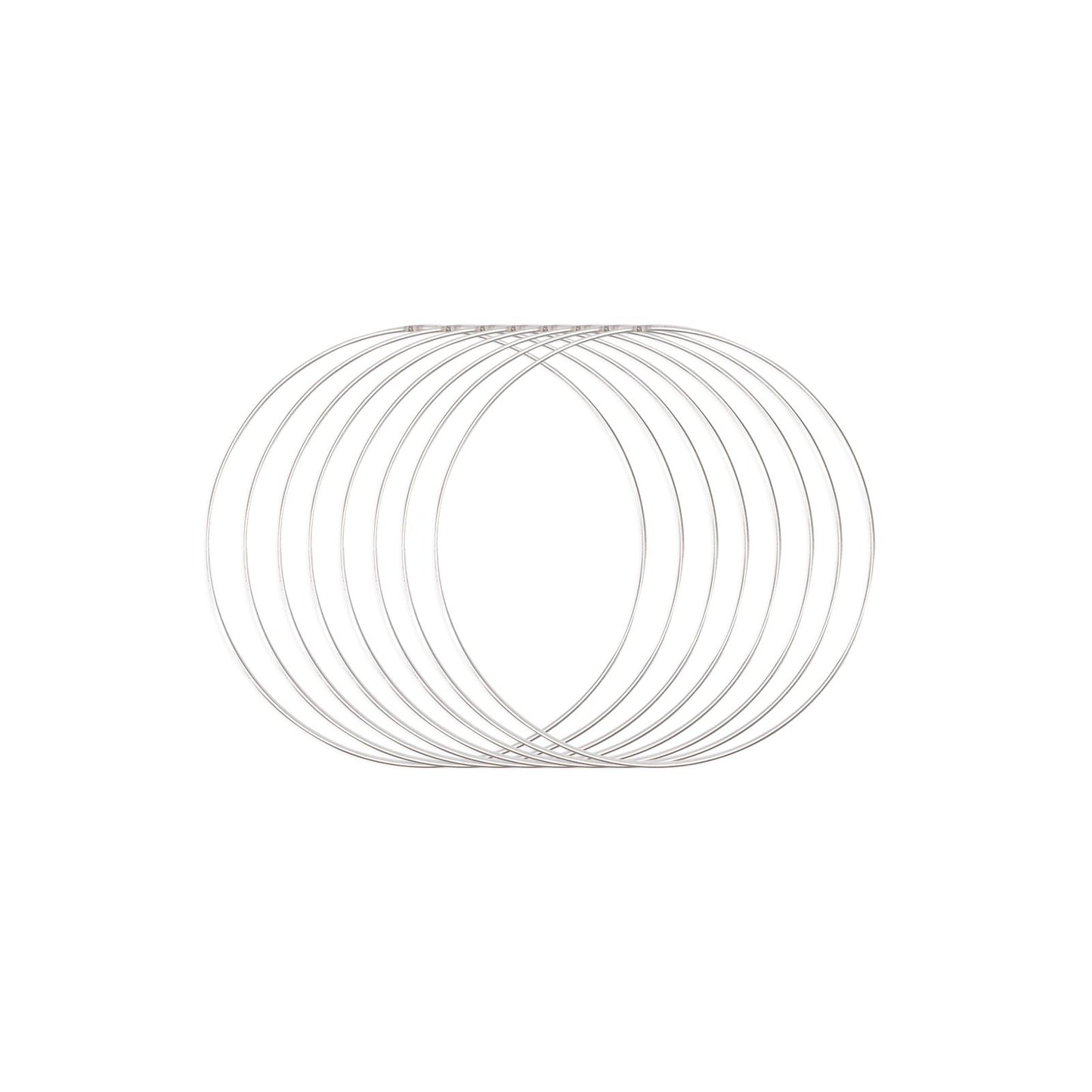 Vaessen creative • set anelli di metallo ø20cm 3mm argento 8x