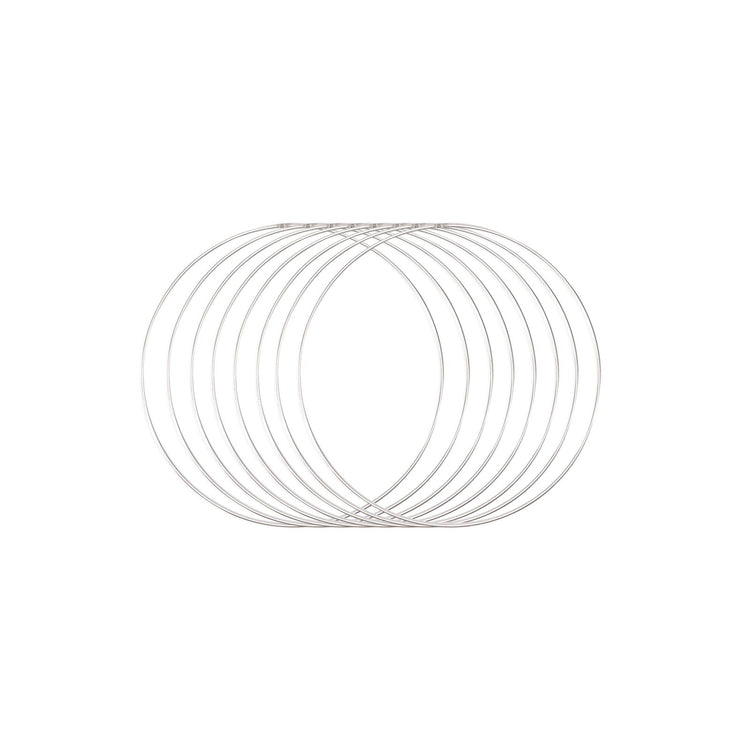 Vaessen creative • metalen ringen set ø20cm 3mm zilver 8x