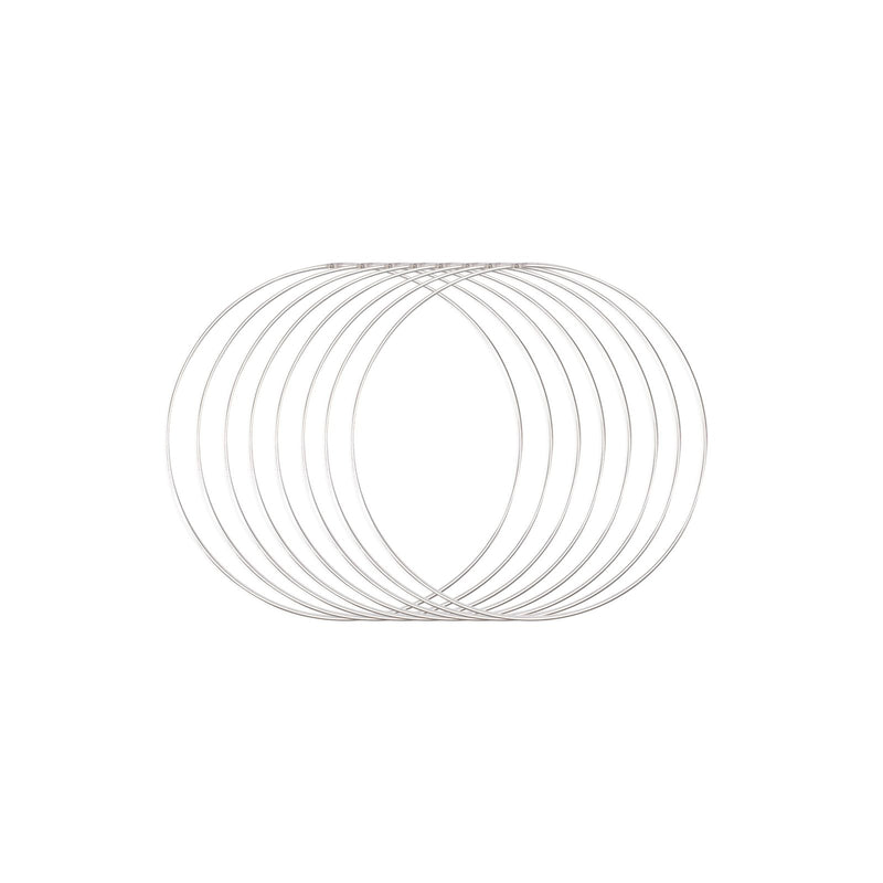 Vaessen creative • set anelli di metallo ø20cm 3mm argento 8x