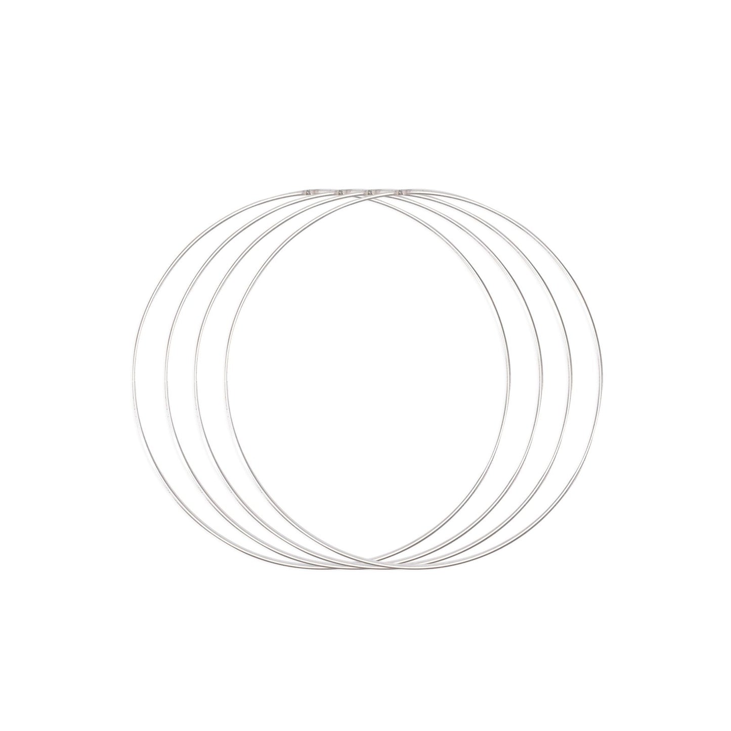 Vaessen creative • metalen ringen set ø25cm 3mm zilver 4x