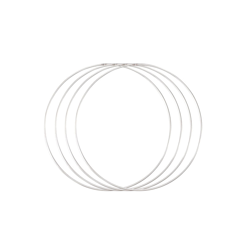 Vaessen creative • set anelli di metallo ø25cm 3mm argento 4x