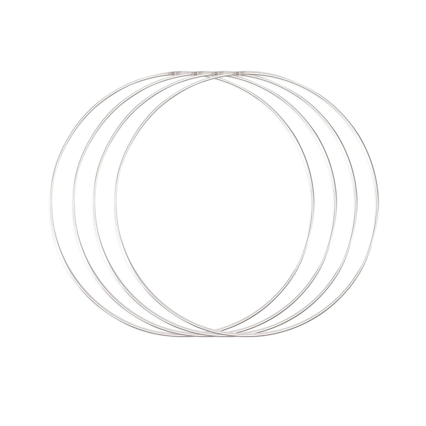 Vaessen creative • set anelli di metallo ø30cm 3mm argento 4x