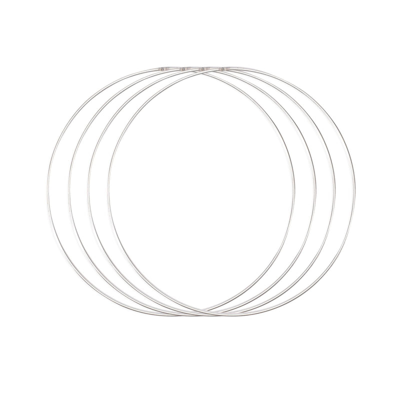 Vaessen creative • metalen ringen set ø30cm 3mm zilver 4x