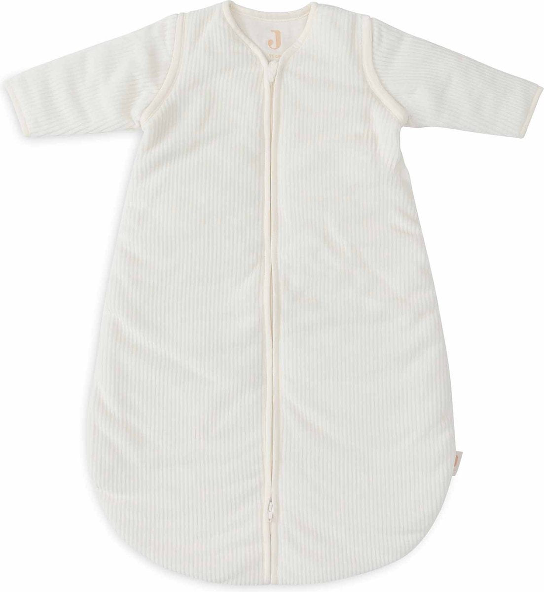 Saco de dormir para bebé Jollein invierno con manga desmontable 90 cm - redondo - canalé marfil - saco de dormir de invierno