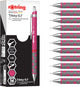 Rotring tikky vulpotlood | hb, 0,7 mm | magenta-huls (roze) | lichtgewicht met rubberen grip | 12 stuks