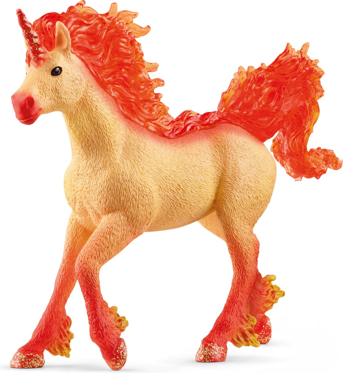Schleich bayala - stallone unicorno di fuoco elementa - giocattolo unicorno - 70756