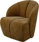 Sillón giratorio Woood mojo - tejido acanalado - amarillo miel - 75x68x77