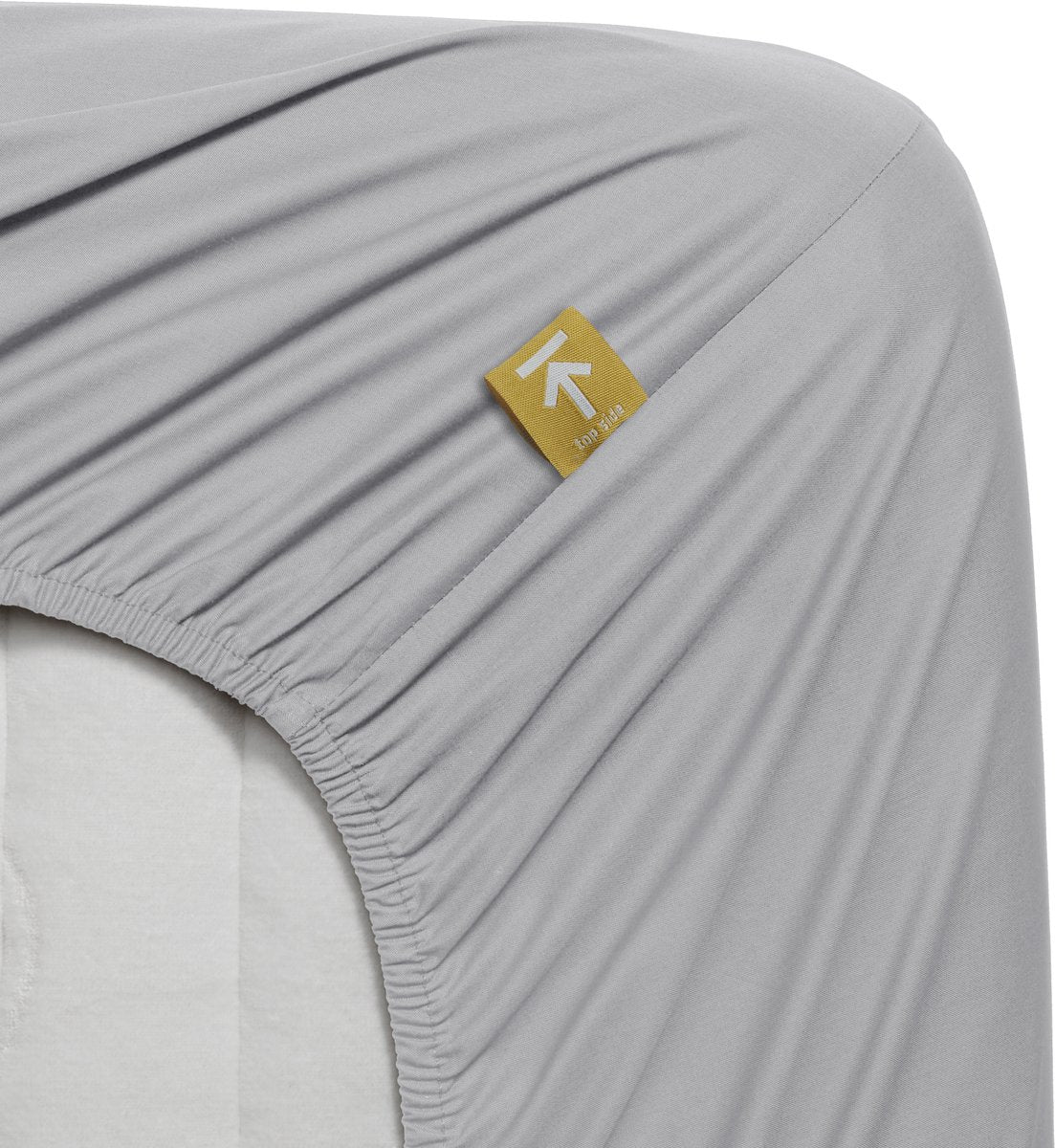 Beddinghouse - percale katoen - topper hoeslaken - 90x220 cm - licht grijs