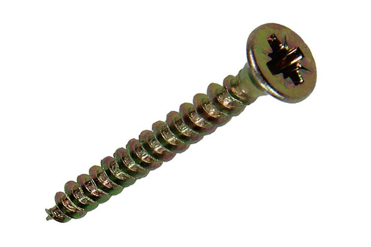 Mack 1020084 - tornillo para aglomerado con cabeza amarillo vz 200 uds 3,5 x 30 mm | 5 piezas