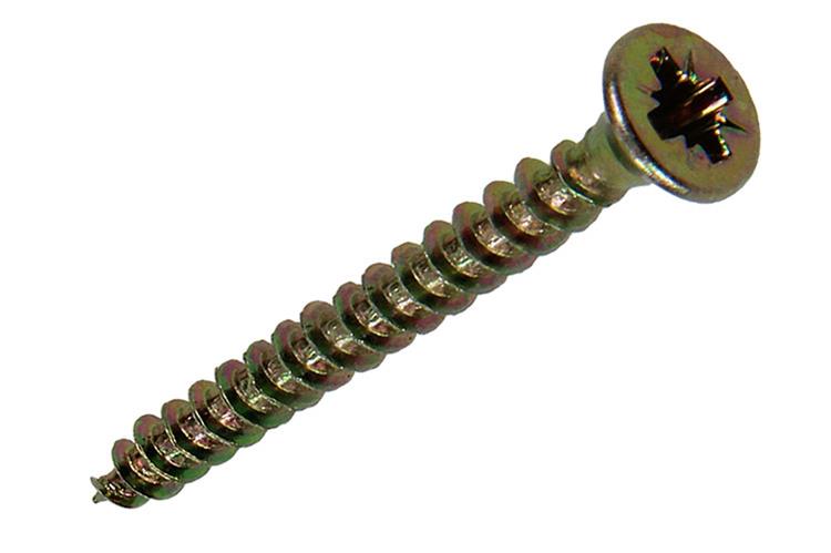 Mack 1020085 - tornillo para aglomerado con cabeza amarilla con 200 piezas 3,5 x 35 mm | 5 piezas