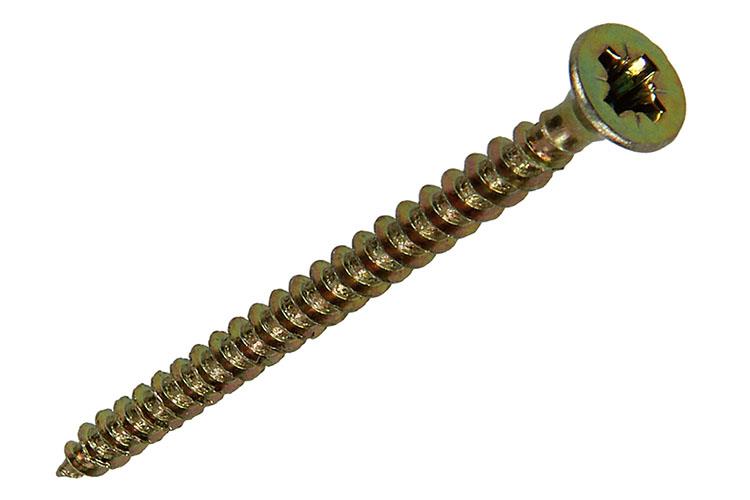 Mack 1020087 - tornillo para aglomerado con cabeza amarillo vz 200 uds 3,5 x 45 mm | 5 piezas