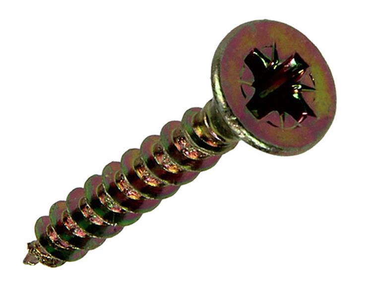 Mack 1020091 - tornillo para aglomerado con cabeza amarilla con 200 piezas 4,0 x 25 mm | 5 piezas