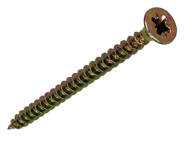 Mack 1020096 - tornillo para aglomerado con cabeza amarillo vz 200 piezas 4,0 x 50 mm | 3 piezas