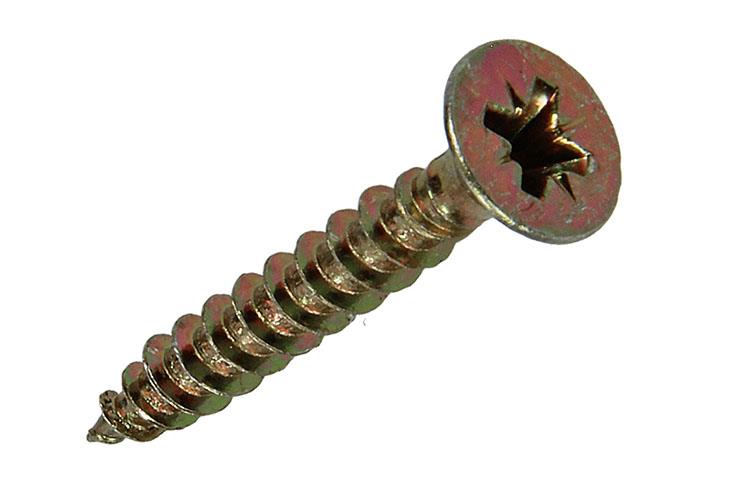 Mack 1020102 - tornillo para aglomerado con cabeza amarillo vz 200 uds 4,5 x 30 mm | 5 piezas