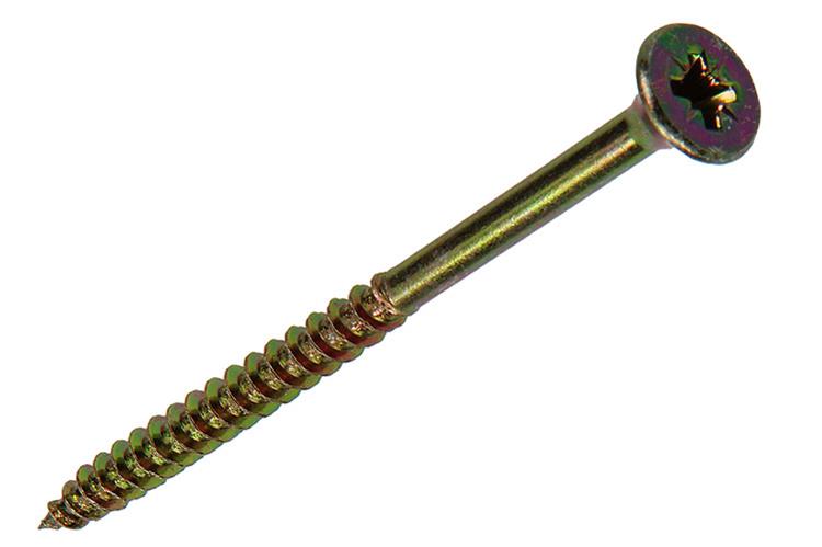 Mack 1020117 - tornillo para aglomerado con cabeza amarillo vz 100 uds 5,0 x 70 mm | 3 piezas