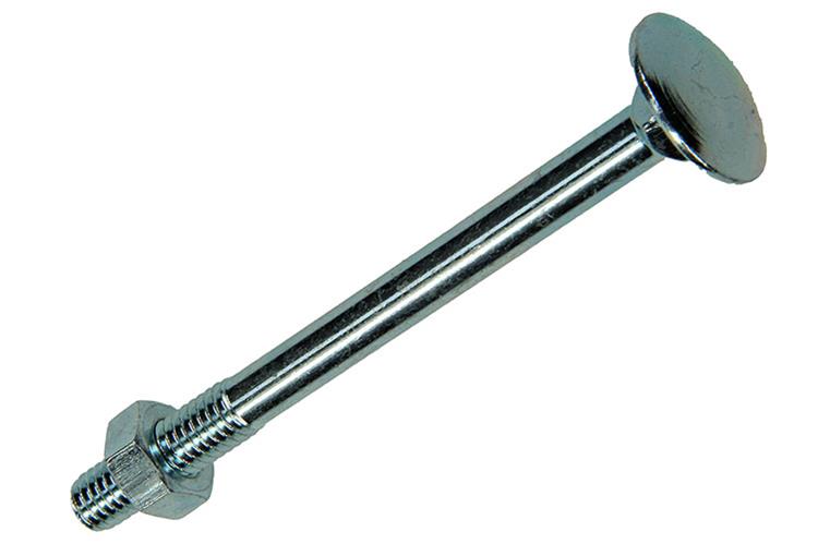 Mack 1020201 - perno para madera + tuerca galvanizada 22 stm6 x 70 mm | 5 piezas