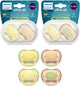 Philips avent ultra air – ciuccio traspirante e leggero (0-6 mesi) - 4 pezzi – scf087 21