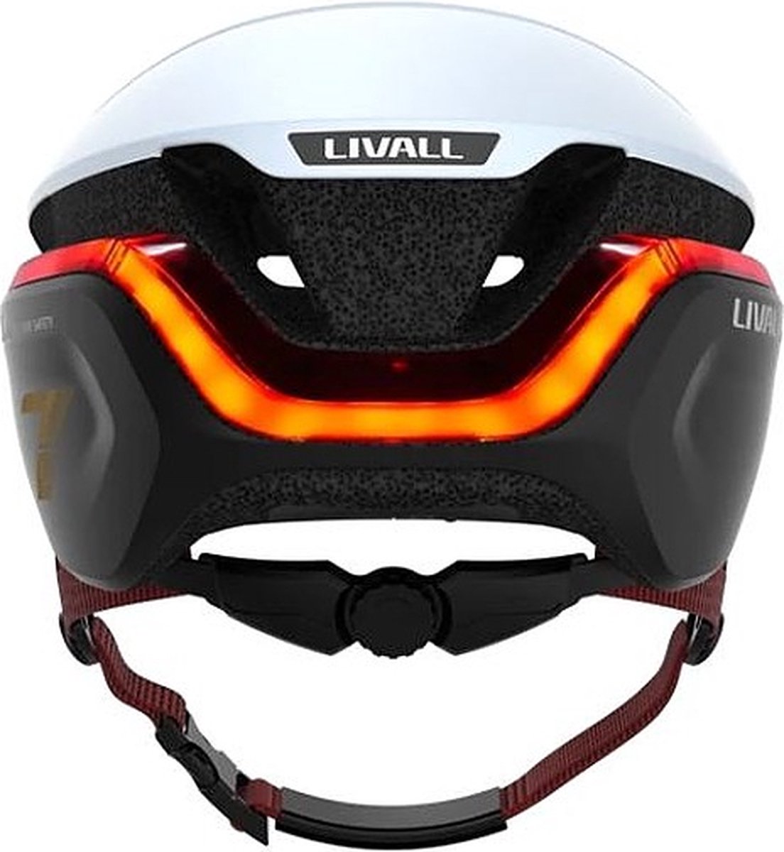 Livall evo21 blanco grande - casco de bicicleta (inteligente) - función sos - intermitentes LED - iluminación inteligente