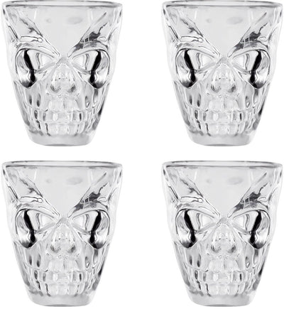 Boland - set 4 plastic shotglaasjes schedel - horror - horror