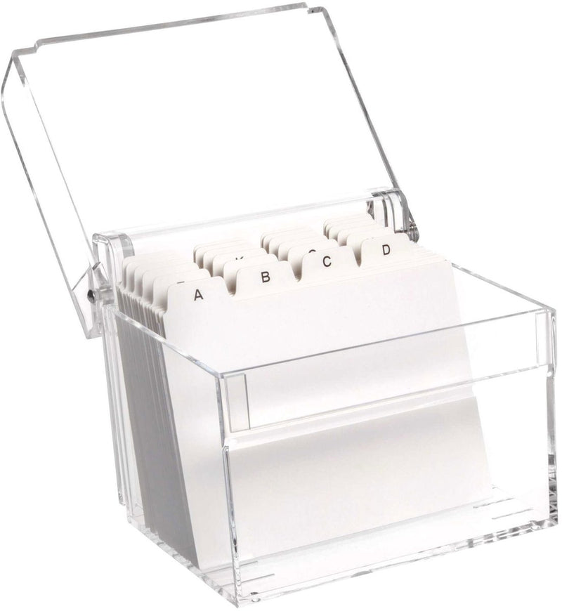 Schedario con indice A7 acrilico 12 x 10 x 9,5 cm trasparente